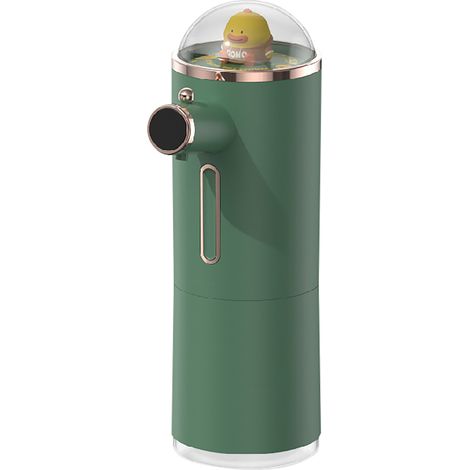 Distributeur de savon mousse automatique, mignon, intelligent, à capteur infrarouge, étanche, rechargeable, sans contact, vert
