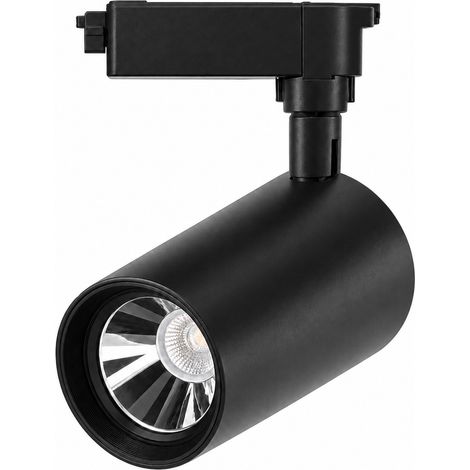 Lot de 6 spots sur rail noirs 40 W, lumière chaude – NUNZIA CASA