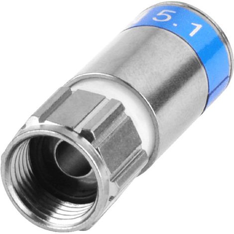Cabelcon F-6-TD 5.1 RG6 Kompressions-F-Stecker (für 1,13-mm²-Draht) (1/2)