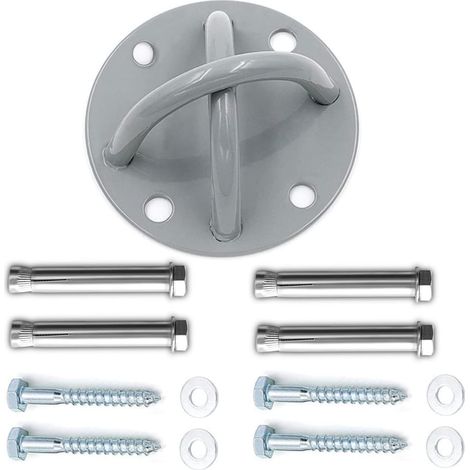 Hamac De Yoga Murs / Plafond Mont Fourchette Pour Gym & Home Suspension Sangles Ancrer Anneaux Olympiques Fitness Training Yoga Swing Bataille Cordes Bande De RéSistants Et éQuipement De Boxe (1/5)