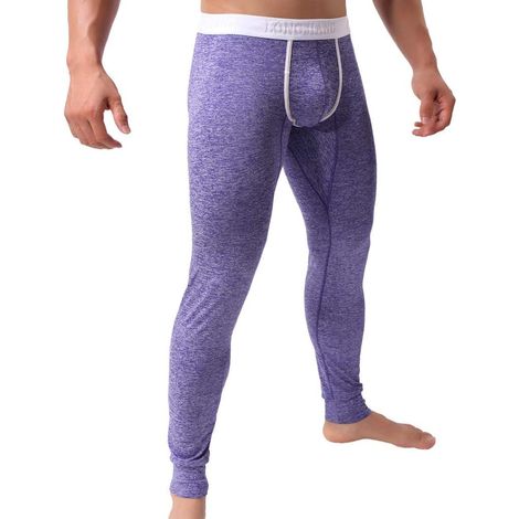 Pantalones de pijama cálidos para hombre, pantalones deportivos ajustados para hombre, color liso, pantalones deportivos elásticos, corte ajustado, pantalones largos para invierno y otoño, pantalones