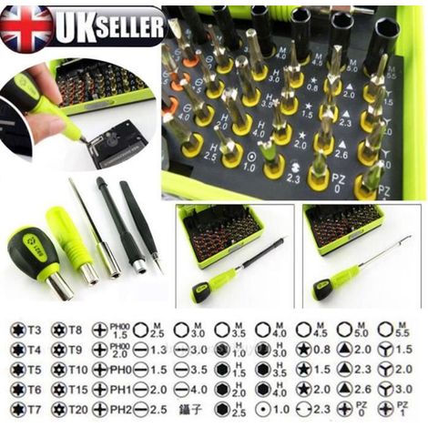 53 en 1 Tournevis Torx Precision Multi-Bit petite pince Ensemble Kit Outils PC Ordinateur Portable Téléphone (1/4)