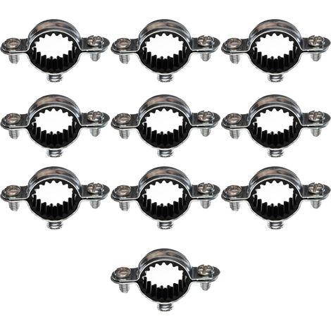 Sachet de 10 colliers métalliques acier simple isophonique Ø22 - RAM (1/2)