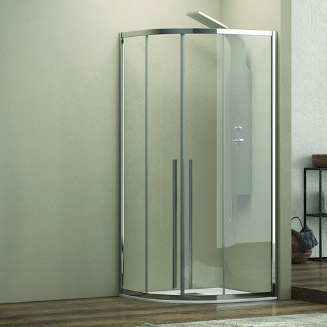 Cabina doccia 80x80 semicircolare vetro 8mm anticalcare altezza 200 KE2000 kamalu