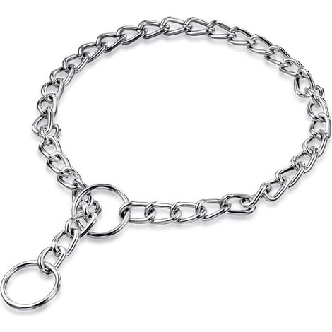 ZVD Collar de metal para perro, cadena de acero, antideslizante, para entrenamiento de paseo, 3 mm x 55 cm (1/4)