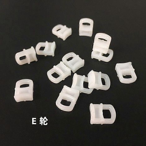 Lot de 150 poulies de support de tringle à rideaux coulissantes en plastique, accessoires pour salon, chambre, douche, bureau, voiture, camping-car, blanc (1/3)