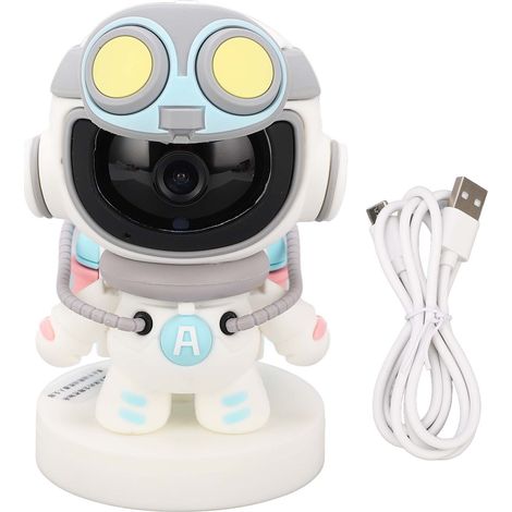 Drahtlose WLAN-Überwachungskamera in Form eines Weltraumroboters, 1080p HD, Nachtsicht, Zwei-Wege-Audio, 2 MP für Zuhause (1/5)