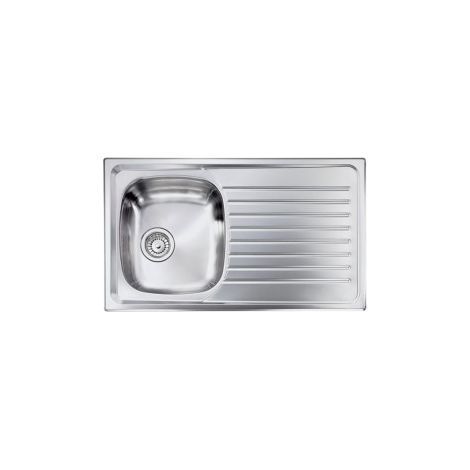 CM 010443.S1.01.2016 Classicstyle Lavello monostampo 1 vasca + gocciolatoio Sopratop Acciaio Inox AISI 304-18-10 colore Inox (1/5)