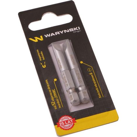 Juego de puntas de destornillador Waryński de 6 piezas y 50 mm en blíster de dos piezas