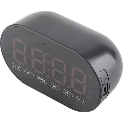 Intelligenter KI-Wecker für Studenten, kabelloser Bluetooth-Lautsprecher, elektronischer Wecker fürs Schlafzimmer, verbesserte schwarze Version (1/5)