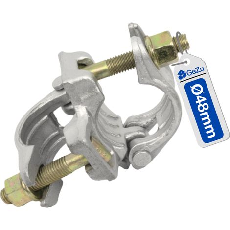 Coupleur d’échafaudage galvanisés à chaud Ø48 x 48 mm – serre‑joint léger électrozingué pour tuyau acier construction – GeZu Impex