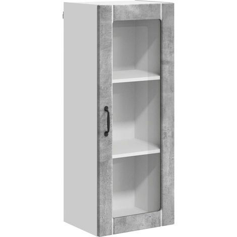 Maison Exclusive - Mobile in vetro da parete LUCCA Grigio Cemento 40 x 31 x 100 cm
