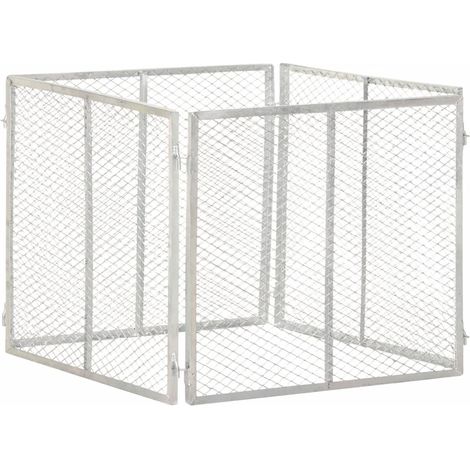 Composteur de jardin 85x85x70 cm en fer galvanisé (1/5)