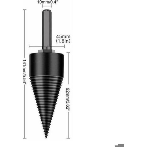 Fendeuse De Bûches - 45 mm - Acier Haute Teneur En Carbone - Pour Perceuse Électrique - 1 Pièce (1/4)