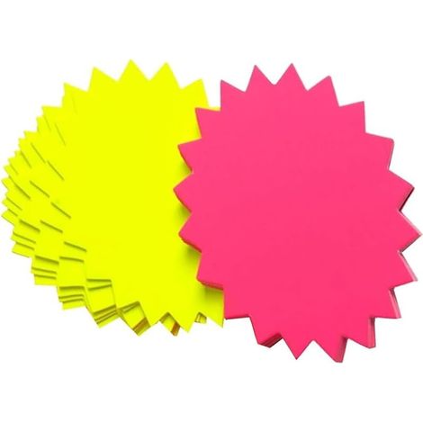40 Pièces Étiquette de Vente au Détail en Papier, Étiquettes Promotionnelles, Autocollants de Prix Vente Étiquettes, Étiquettes Fluorescentes en Papier en Forme D'Étoile, Mini Etiquettes Vierges (1/5)