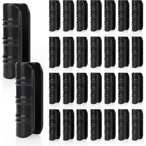 30 Pinces de Serrage pour Tunnels de Jardin, Clips en Plastique Résistant pour Fixation Bâche de Serre, Cadre de Bannière et Raccords d'Abri, 25mm Noir (1/5)