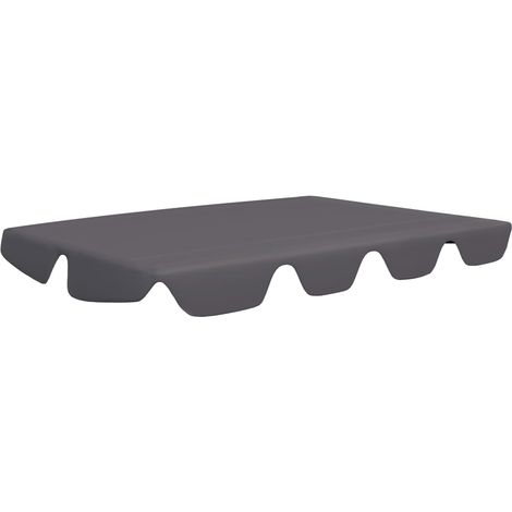 INLIFE Toit rechange balançoire 270 g/m² 150/130x70/105 cm Anthracite (1/5)