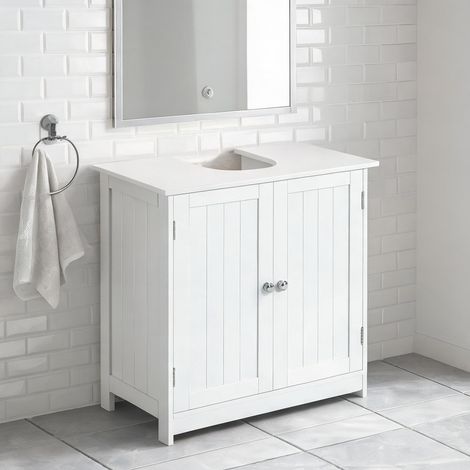 Meuble de salle de bain branco en MDF 60 x 30 x 60 cm (1/5)