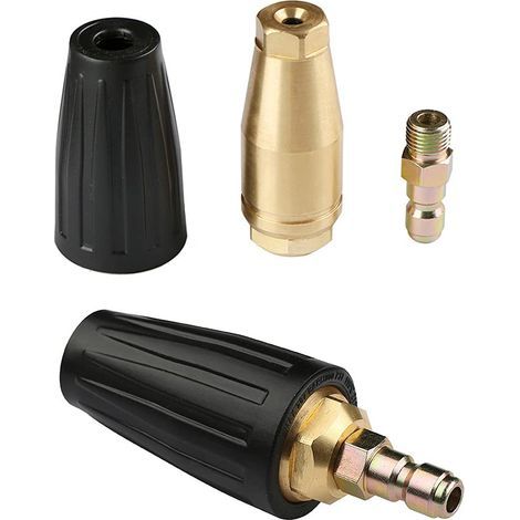 High-pressure cleaner accessory, 1.8 GPM 3000 PSI 035 rotary turbo nozzle for high-pressure cleaners, 1/4" Quick Connect quick fitting, high-pressure cleaner nozzle