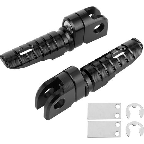 Yctze Paar vordere Fußrasten, Pedale aus Aluminiumlegierung, passend für Ninja Z125 PRO Z250 / SL Z400 Z900 (schwarz) (1/5)