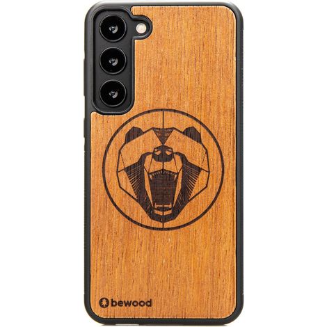 Bewood Holzhülle für Samsung Galaxy S23 Plus MERBAU BEAR (1/4)