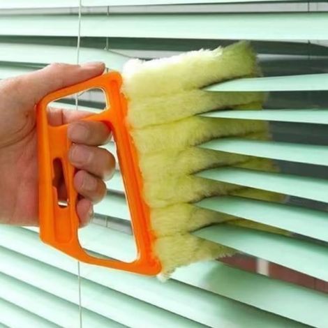 Nettoyant pour stores, climatiseurs et lamelles - Chiffon de nettoyage lavable pour lames de stores - Brosse de nettoyage pour (1/4)