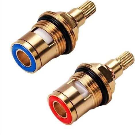 Tete A Disques Ceramique, Paire de cartouches céramique universelles de rechange pour robinet, 1/2 Quart de tour 20 crans x 50mm