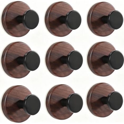 Accroches à ventouse pour la douche, 9 crochets étanches pour serviettes pour fenêtres de salle de bain,vitrées, crochets pour robe de bain et en forme de couronne pour suspendre, sans perceuse (1/2)