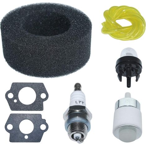 Kit de ligne de filtre à air et à carburant avec poire d'amorçage compatible Bolens BL410 Motoculteur BL100 BL150 BL250 Débroussailleuse Moteur (1/5)