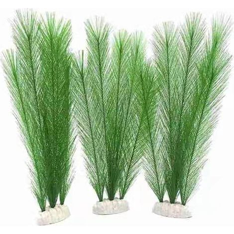 Aquarium Decoration Fish Tank 30CM/11" Artificial Green Water Plants 3pcs (1/5)