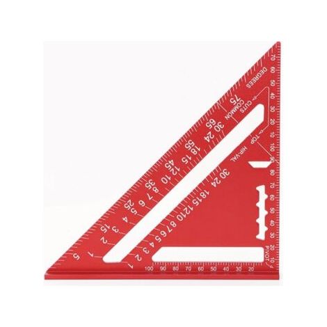 7-Zoll-Dreieckswinkel – Metrisch – Rote Aluminiumlegierung – 90-Grad-verdicktes Quadrat (1/3)