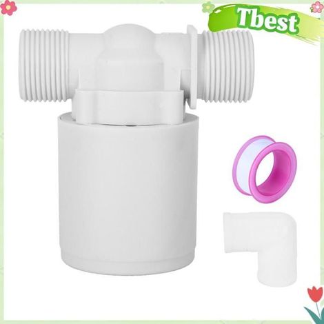 Vanne de réservoir d'eau, vanne à flotteur à commande automatique G3/4 pouces, entrée latérale intérieure pour piscines et tours (1/4)