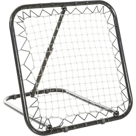 Rebondisseur de football pliable Kickback Goal Mur de rebond 5 niveaux pour baseball et basket-ball, métal noir 78 x 84 x 65-78 cm