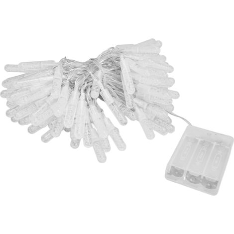 100 LED Kristall-Lichterkette, 10 m lang, mit 2 Beleuchtungsmodi, batteriebetrieben, für Feiertags- und Geburtstagsdekoration (1/5)