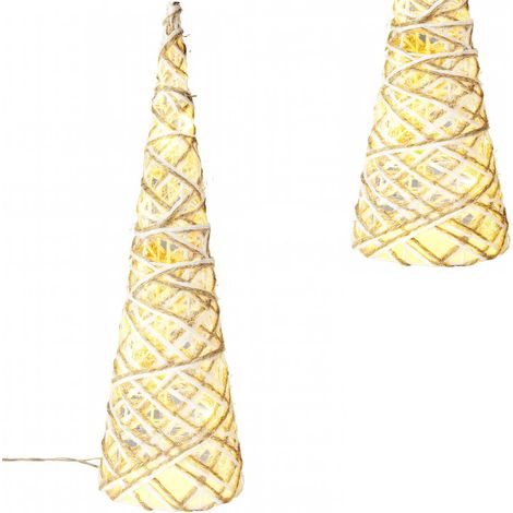 Árbol de Navidad iluminado trenzado con LED y purpurina 60 (1/3)