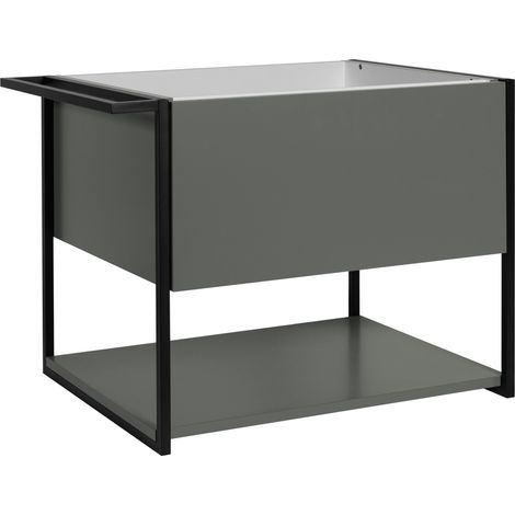 Meuble sous vasque suspendu LOV avec porte-serviettes vert et noir 60 cm (1/5)