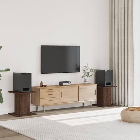 Soportes altavoces 2 uds madera marrón roble 30x30x40 cm vidaXL