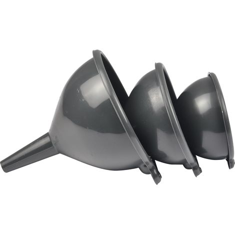 Set de 3 Entonnoirs Plastique D10 cm / D12 cm / D14 cm Anthracite