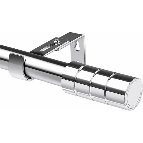 Tringle Rideau Extensible Tringle a Rideaux Barre Rideau Longueur Réglable pour Fenêtre de Chambre à Coucher/Salon/Cuisine, 25mm de DiamèTre, 84 à 185cm (Argent) (1/5)