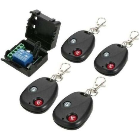 433Mhz DC 12V 1Ch Wireless Remote Control Switch Module and 4Pcs RF Remote Control-Fei Yu (1/4)