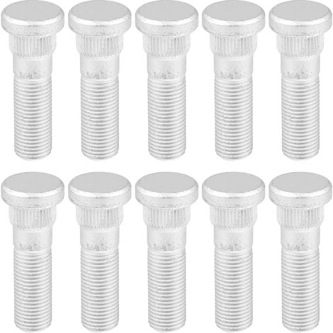 Boulons De Roue M12-1.25 - 10 Pièces - Acier Allié - Pour Subaru Et Toyota - Argent (1/5)