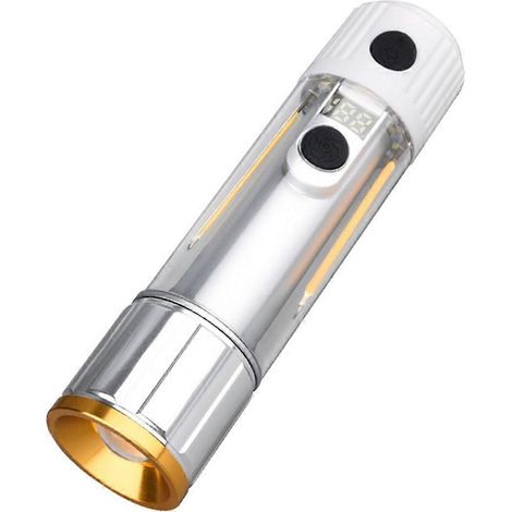 Wiederaufladbare LED-Taschenlampe mit Magnet, Hochleistungs-Taschenlampe, externer Akku (1/5)