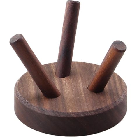 Supporto in legno con base a sfera in noce naturale, espositore (1/5)