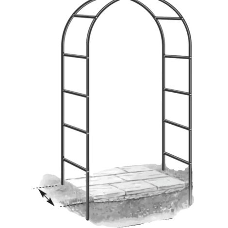 Arco de jardín, diseño metálico, plegable para facilitar su colocación, 2,4 millones (1/2)
