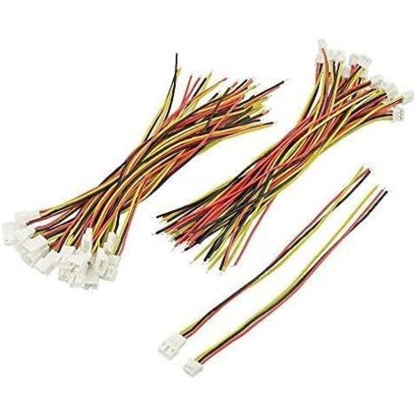 40PCS(20Pairs) 2.0mm 3PIN Female Male Connection Plug with 10cm Terminal Connector Wire Cable (1/5)