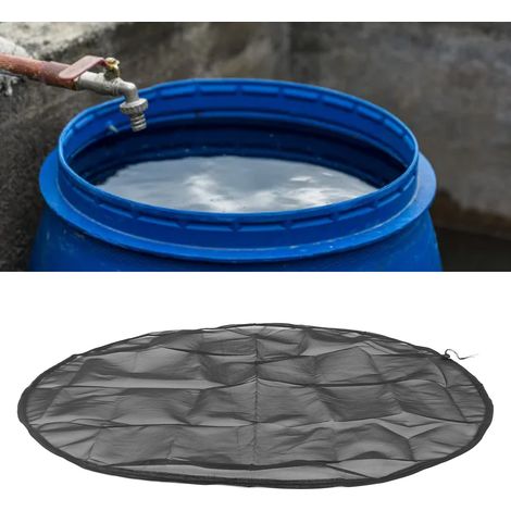 Seau à eau avec filet à feuilles, cordon de serrage, récupérateur d'eau de pluie, housse anti-insectes en filet (1/5)