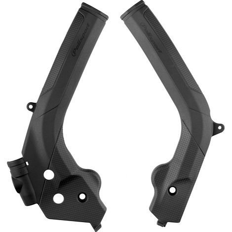 Protectores de chasis Polisport para KTM SX, SXF, EXC, XC, XCF y Husqvarna FC TC 2016-2019, color negro.