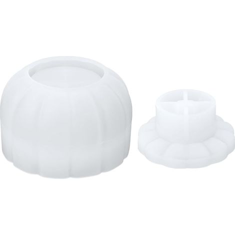 2 moules en silicone pour citrouille, 8,4 x 9,9 cm, finition brillante, réutilisables, pour résine époxy et coulée (1/5)