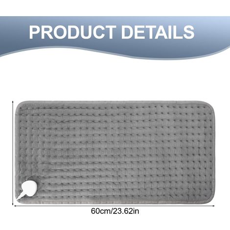 Termoforo, coperta riscaldata per schiena, collo, spalle, addome con controller, con spegnimento automatico e 10 livelli di temperatura, timer a 4 livelli - lavabile in lavatrice (30x60 cm) (1/4)
