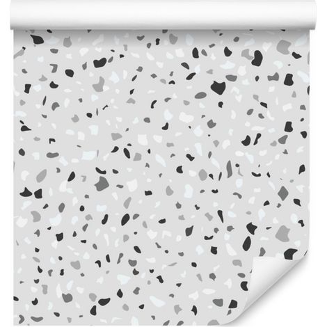 Papier peint effet béton et terrazzo pour salon et chambre 50x1000 cm (1/5)